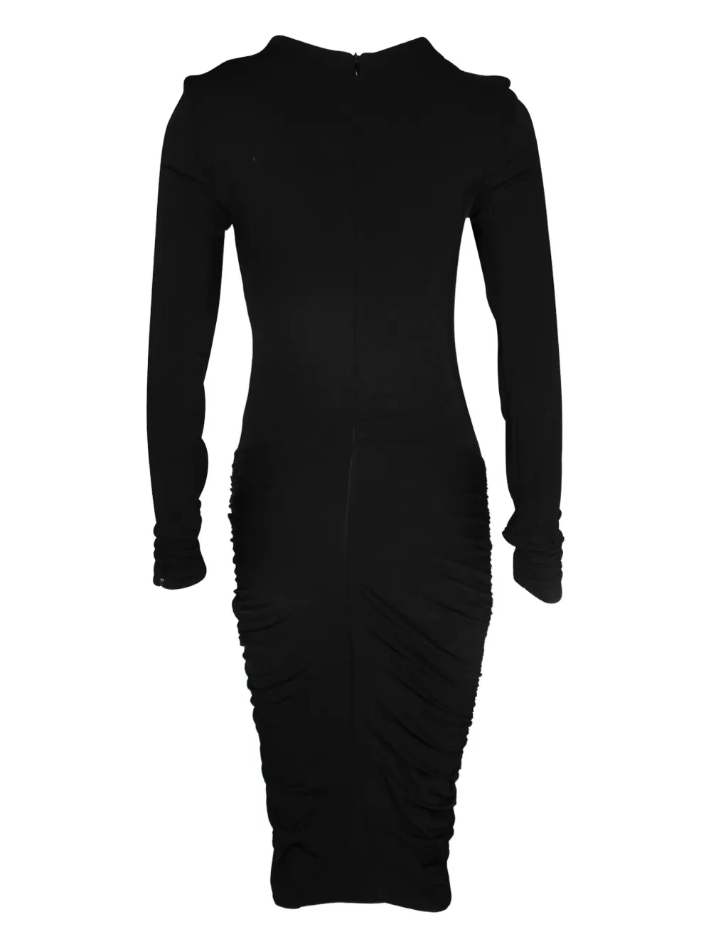 Ba&Sh ruched midi dress - Zwart