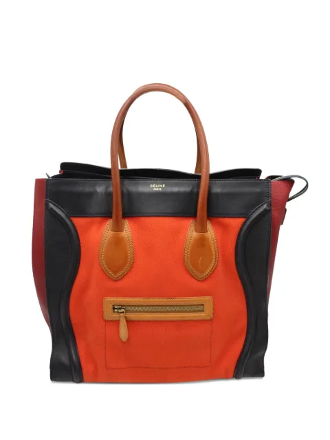 Celine Pre-Owned tricolor leather-trimmed tote bag