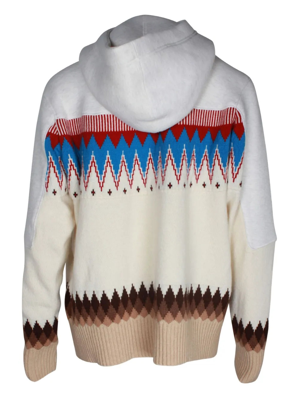 Pre-owned Sacai Tartan-pattern Hooded Jacket In White