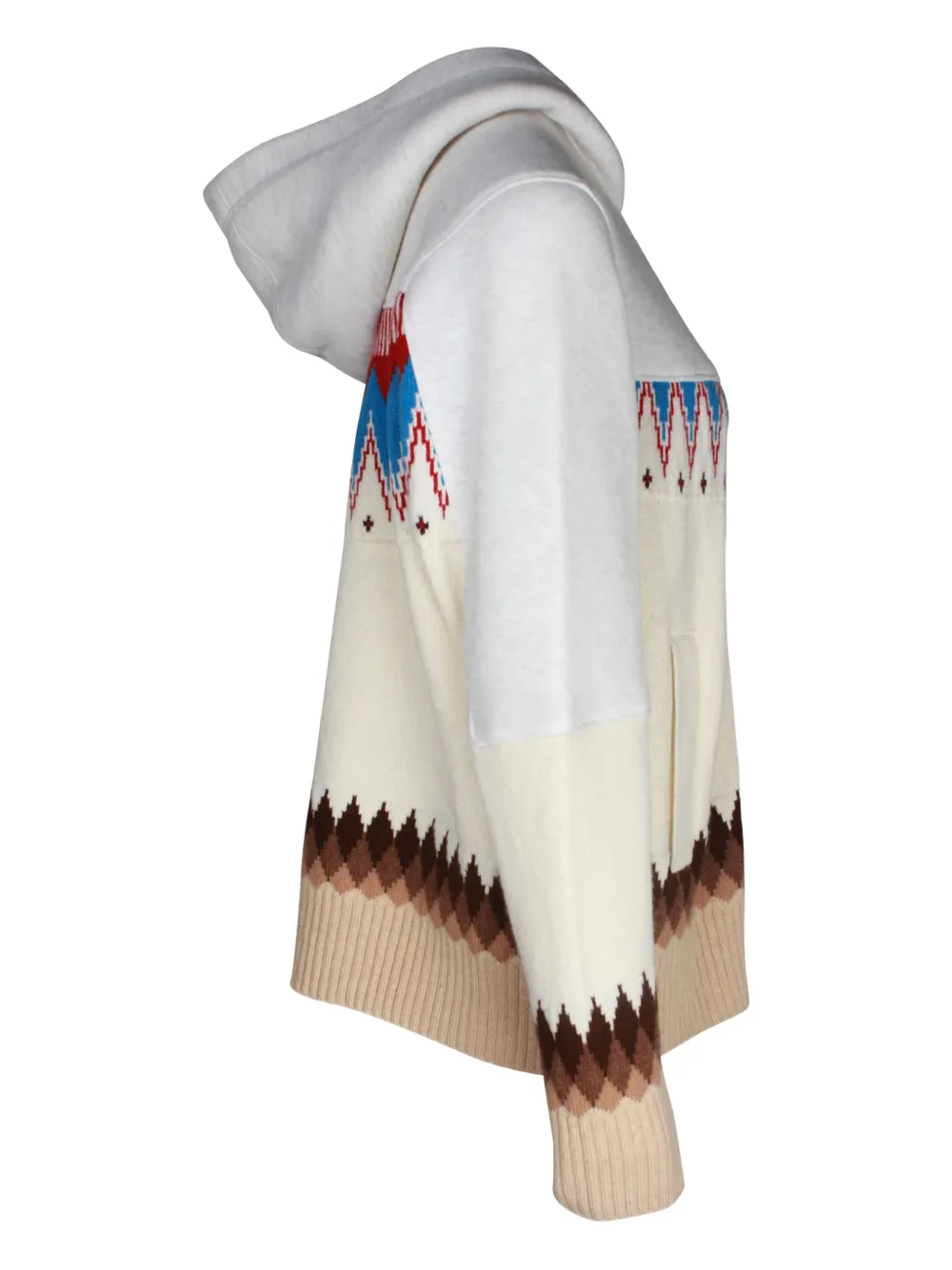 Pre-owned Sacai Tartan-pattern Hooded Jacket In White