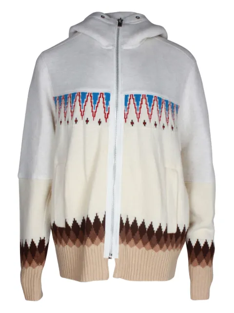 NIKE x SACAI tartan-pattern hooded jacket