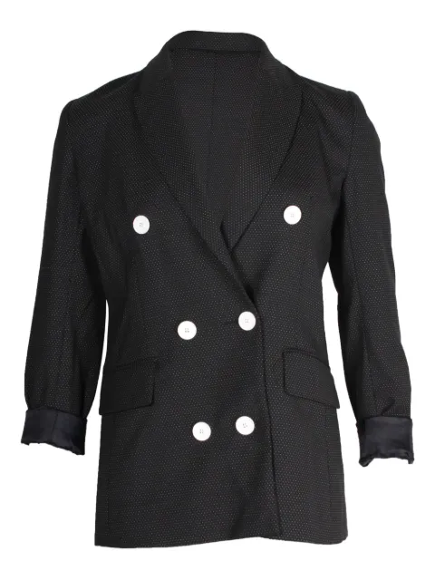 SANDRO polka-dot double-breasted blazer