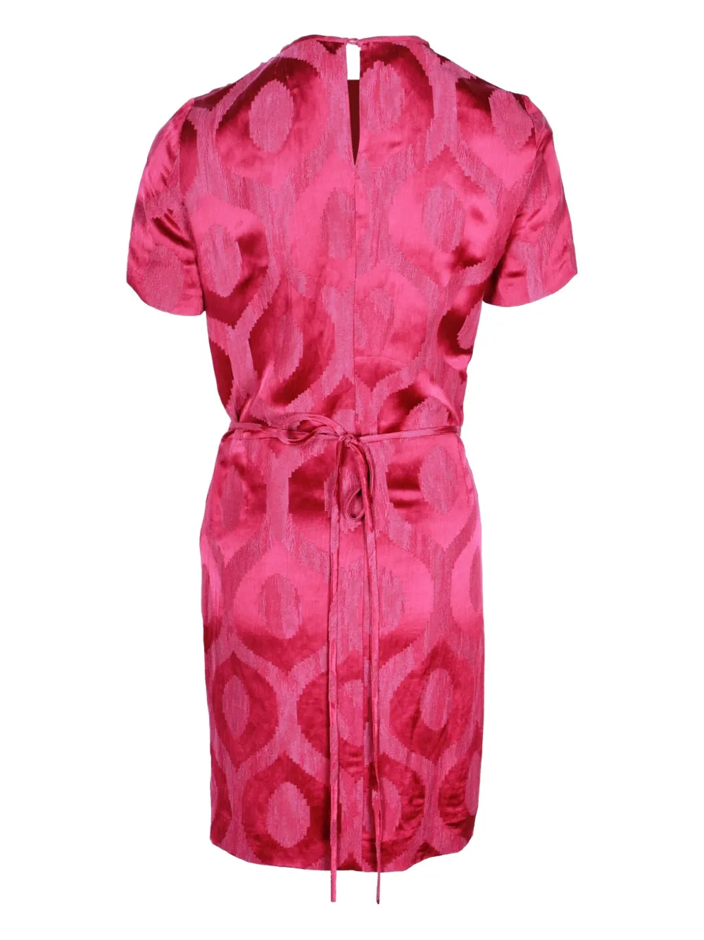 Pre-owned Isabel Marant Vintage Servane Jacquard-wrap Mini Dress In Red