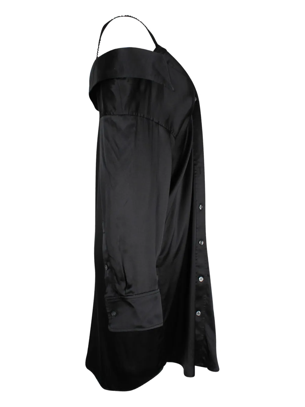 Pre-Owned Alexander Wang off-shoulder shirt dress - Zwart