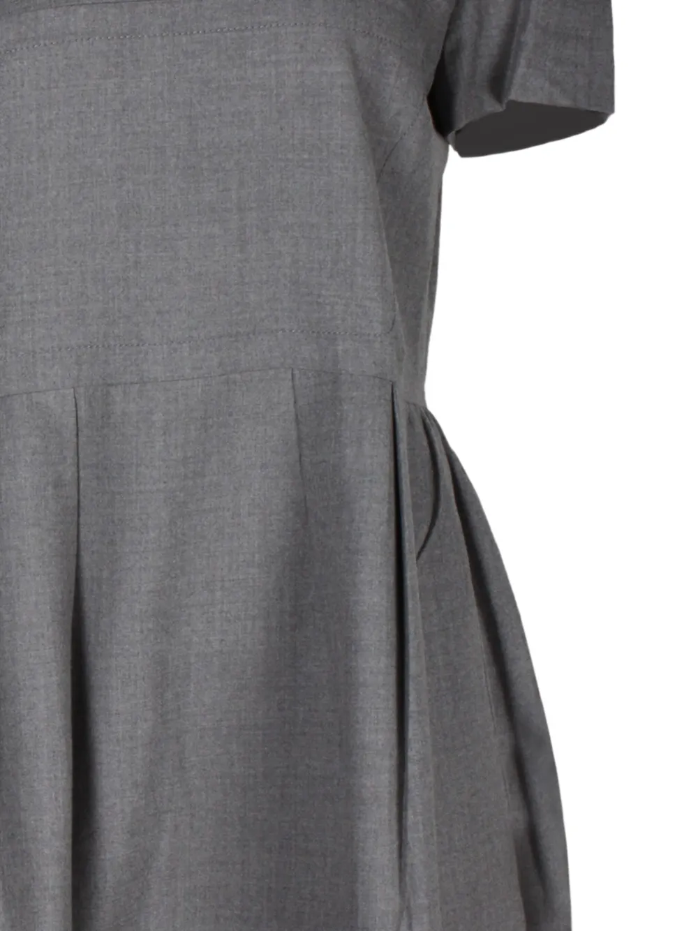 Pre-owned Miu Miu Wool Mini Dress In Gray