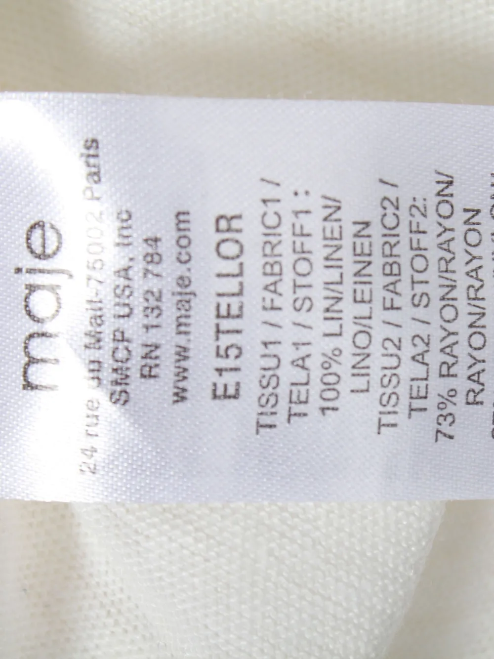 Pre-owned Maje Tellor T-shirt In White