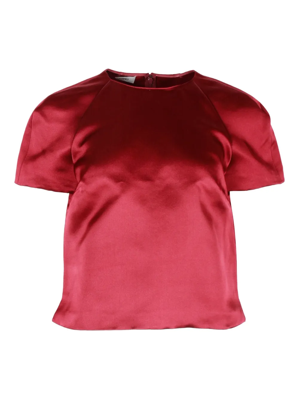 Pre-owned Valentino Short-sleeved Silk Blouse In Red