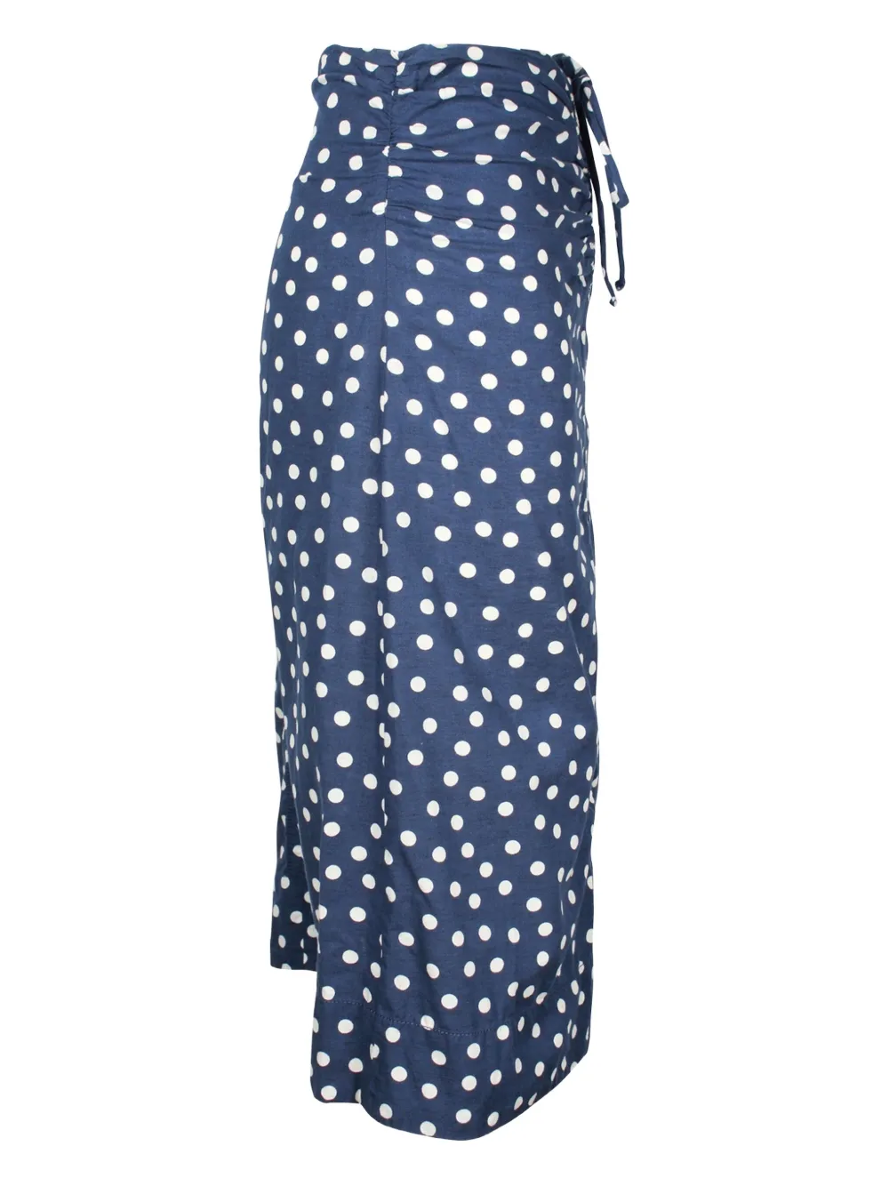 Pre-owned Apc Polka-dot Midi Skirt In Blue