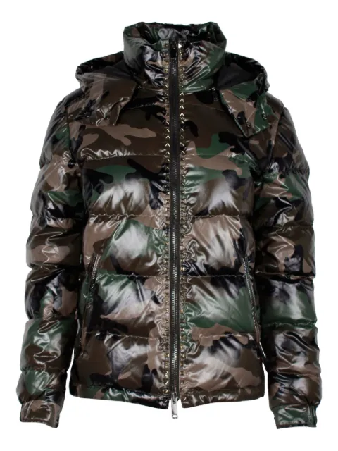 Valentino Garavani Pre-Owned chamarra capitonada con motivo militar