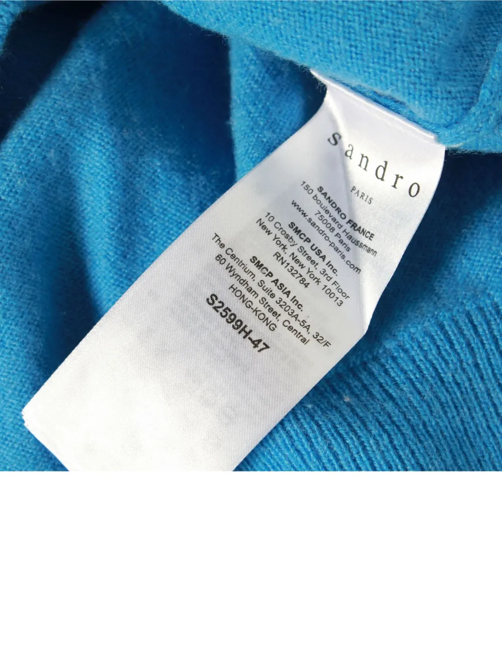 Pre-owned Sandro Flashback Printed Sweater In Blue