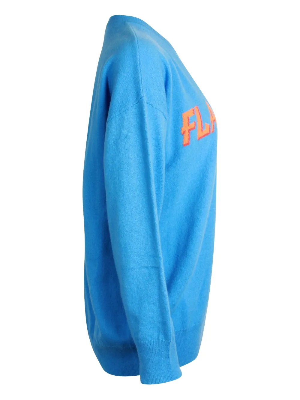 Pre-owned Sandro Flashback Printed Sweater In Blue