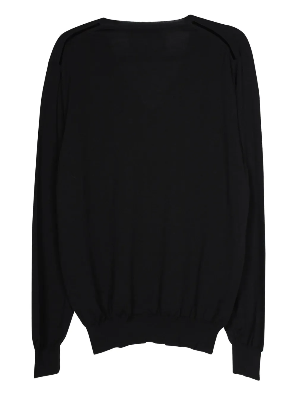 Pre-owned Saint Laurent V-neck Wool Sweater In Black