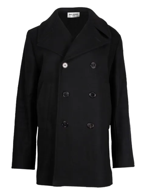 Saint Laurent Pre-Owned double-breasted wool peacoat