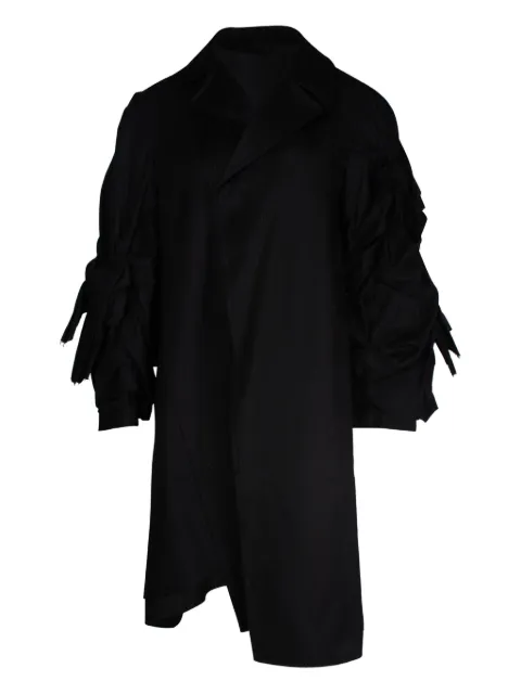 Comme Des Garçons asymmetrical ruffled-sleeve coat