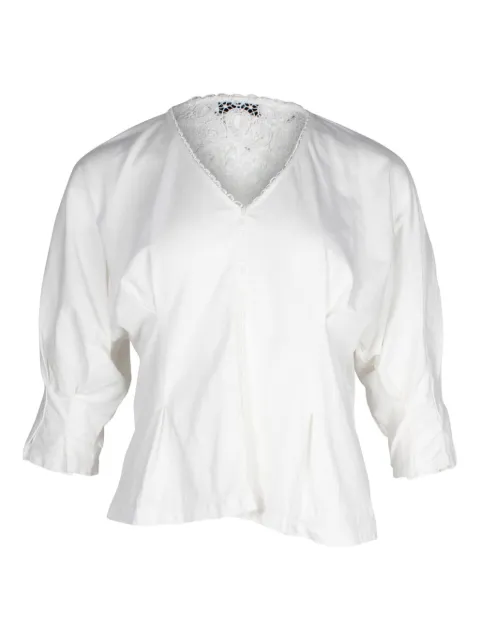 SANDRO lace-insert dolman blouse