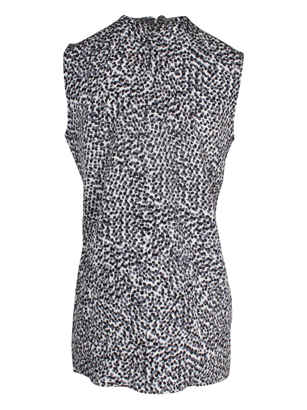 Pre-owned Celine Polka-dot Sleeveless Top In Gray