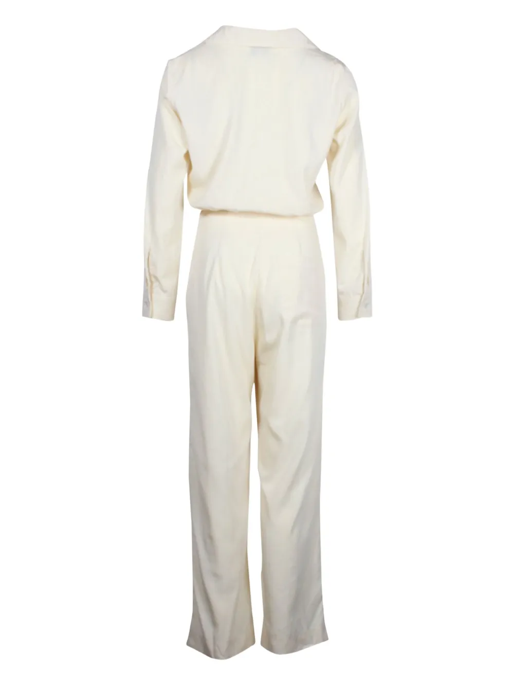 Pre-owned Nanushka Tie-front Jumpsuit In White