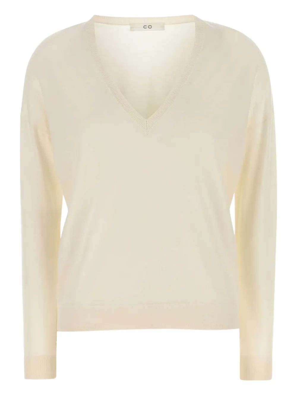 Co V-neck Cashmere Sweater In Neutral