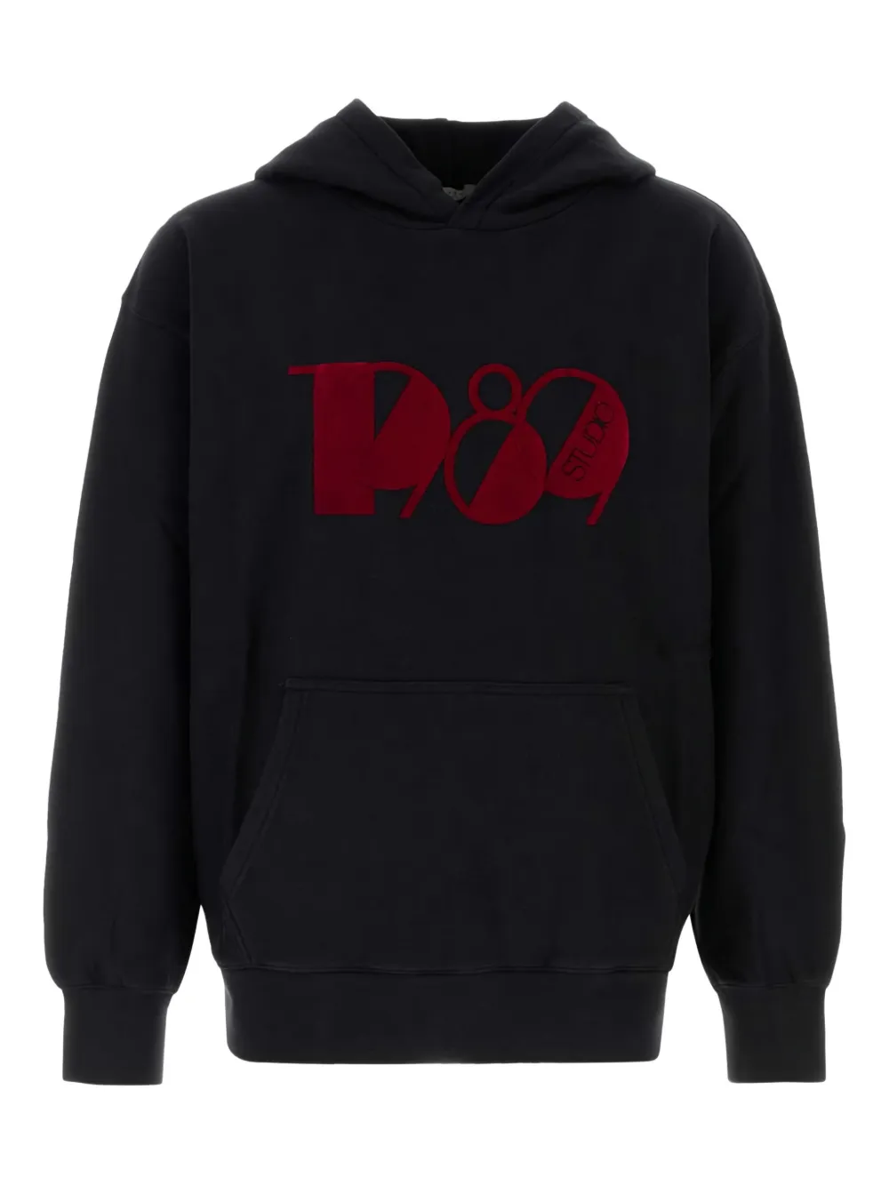1989 Studio Logo-embellishment Cotton Hoodie In Black