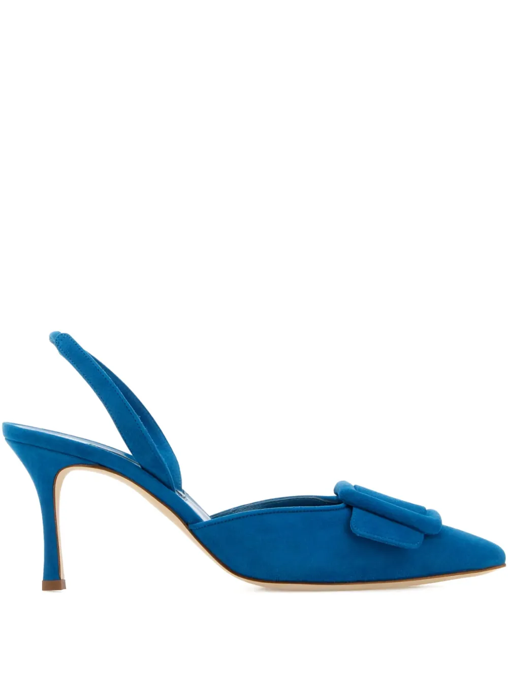 Manolo Blahnik 70 mm Maysli pumps met hak Blauw