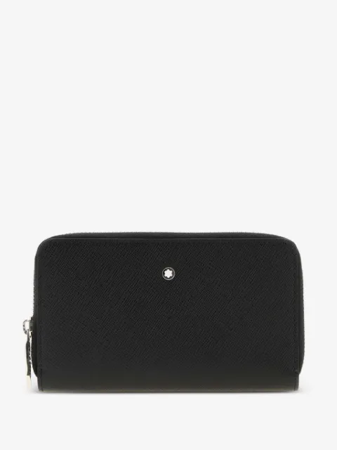 Montblanc portefeuille en cuir à fermeture zippée