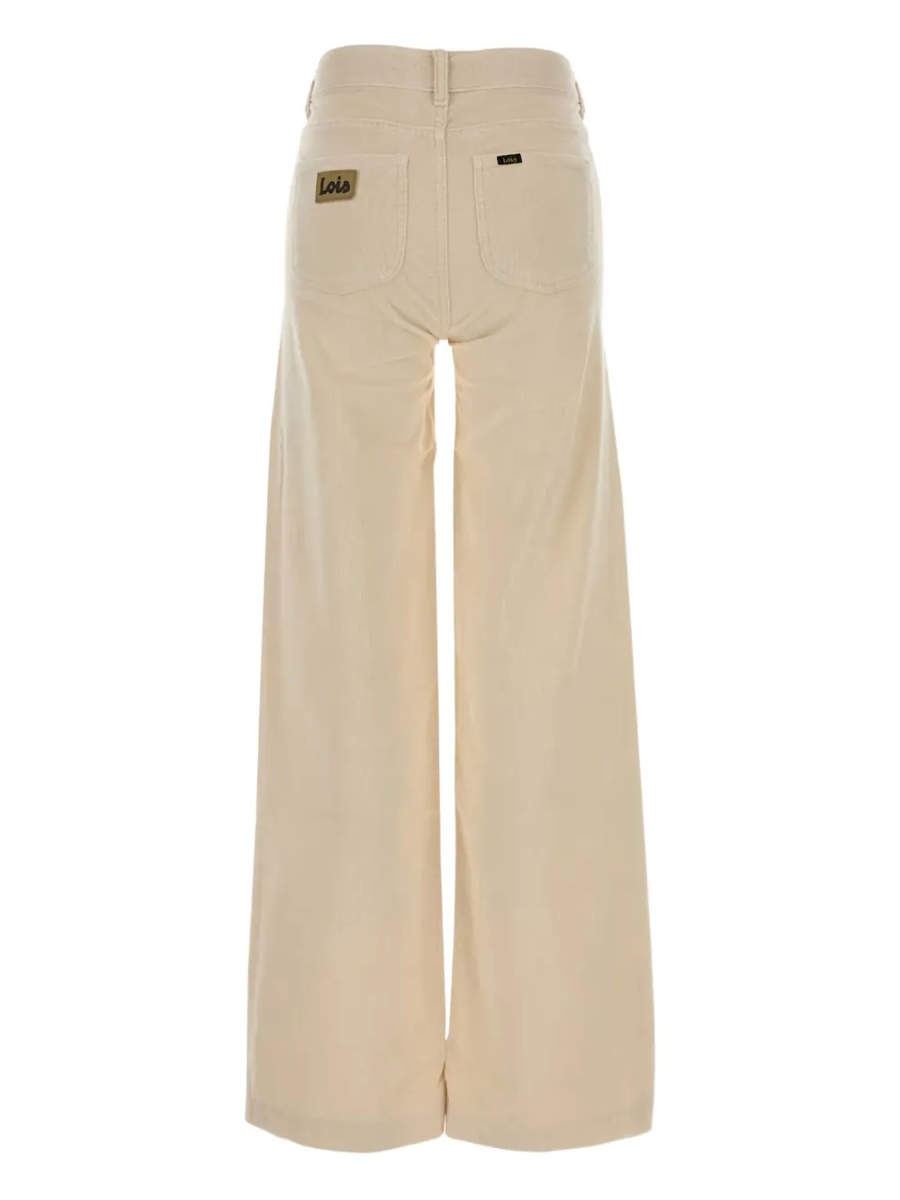 LOIS JEANS logo-patch corduroy jeans - Beige