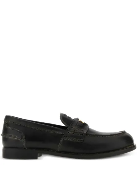 Miu Miu leather penny loafers