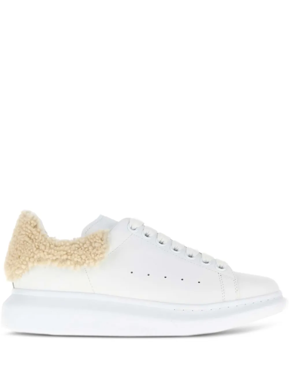 Alexander McQueen leather shearling sneakers White