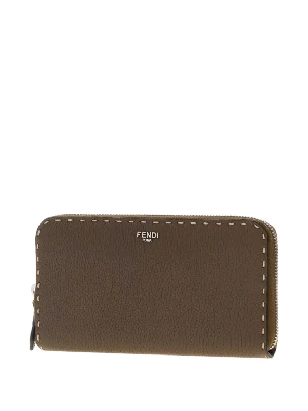 FENDI zip-around Leather Wallet Brown FARFETCH FI