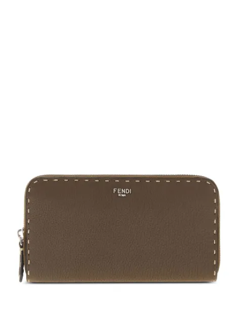 FENDI cartera de piel con cierre en el contorno