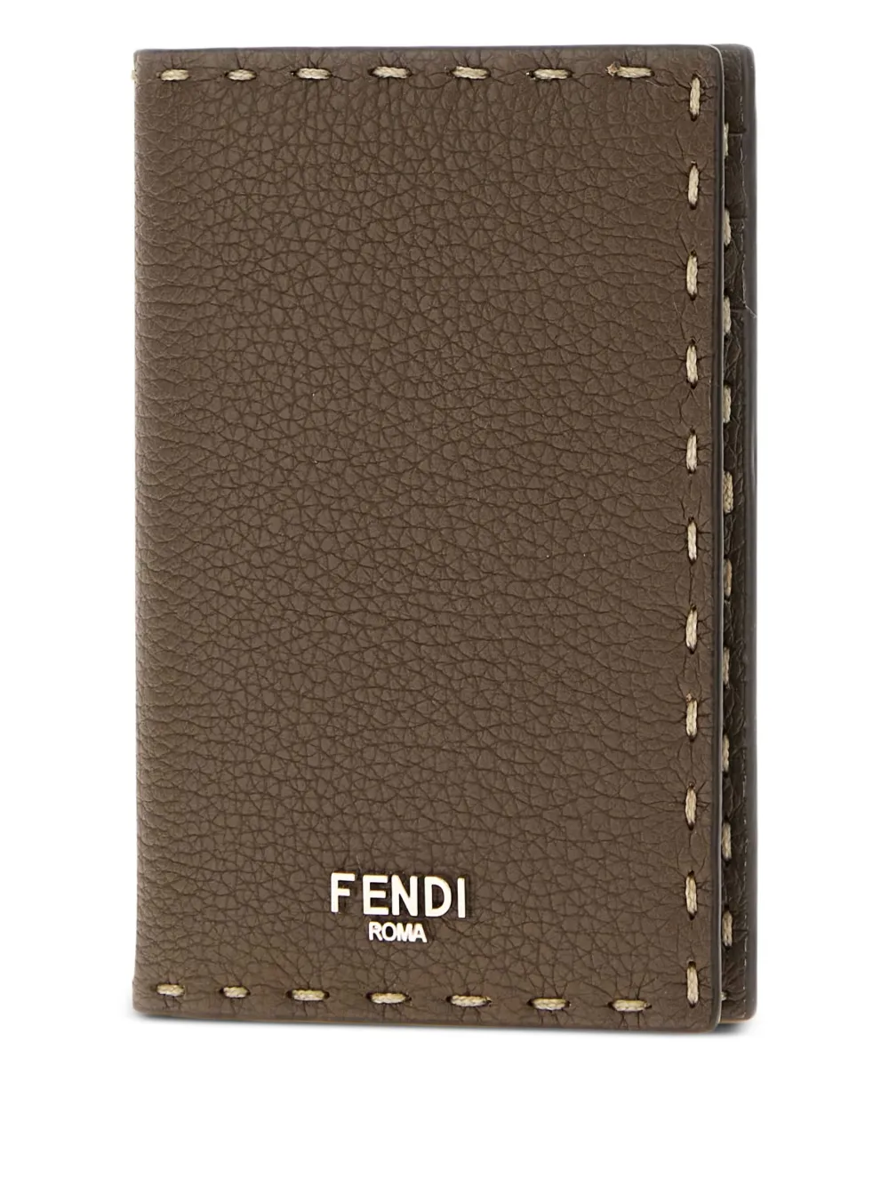 FENDI Selleria pasjeshouder met leren afwerking Bruin