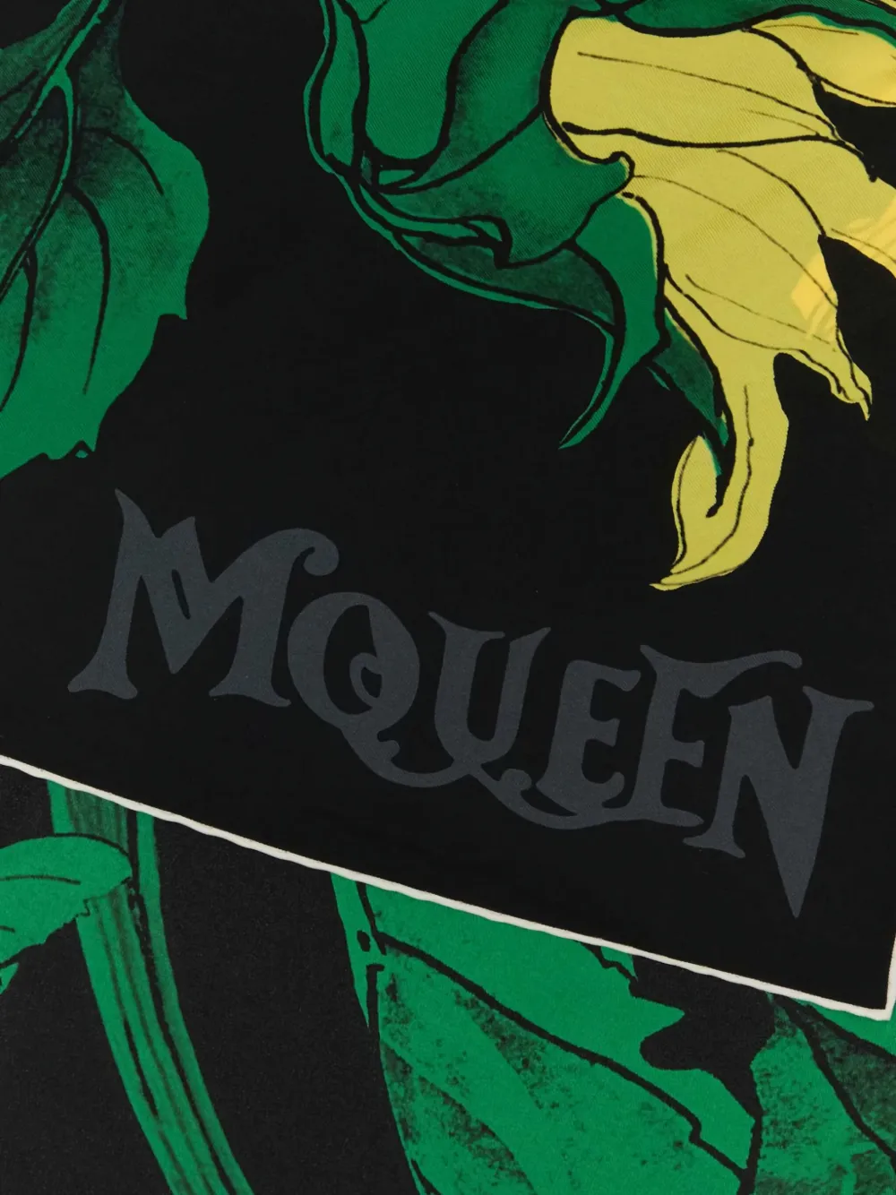 Alexander McQueen sunflower scarf - Zwart