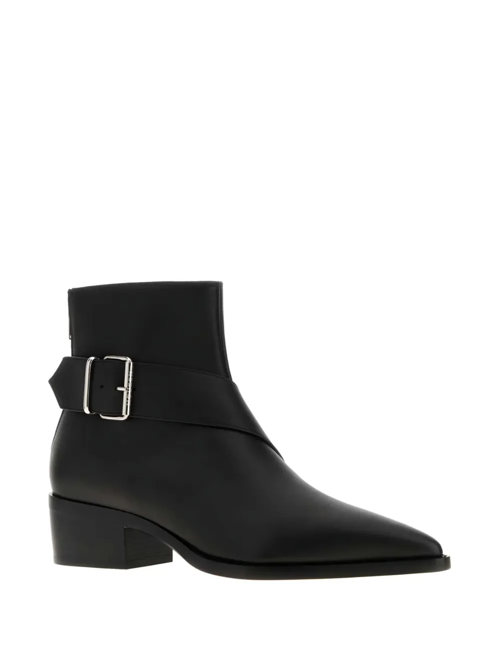 Alexander Mcqueen Ankle Boots With Block Heel And Buckle In Black