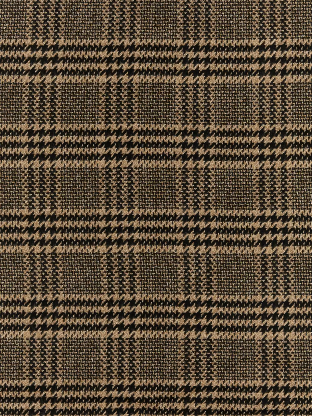  Saint Laurent Checked Fringed Scarf - Brown 