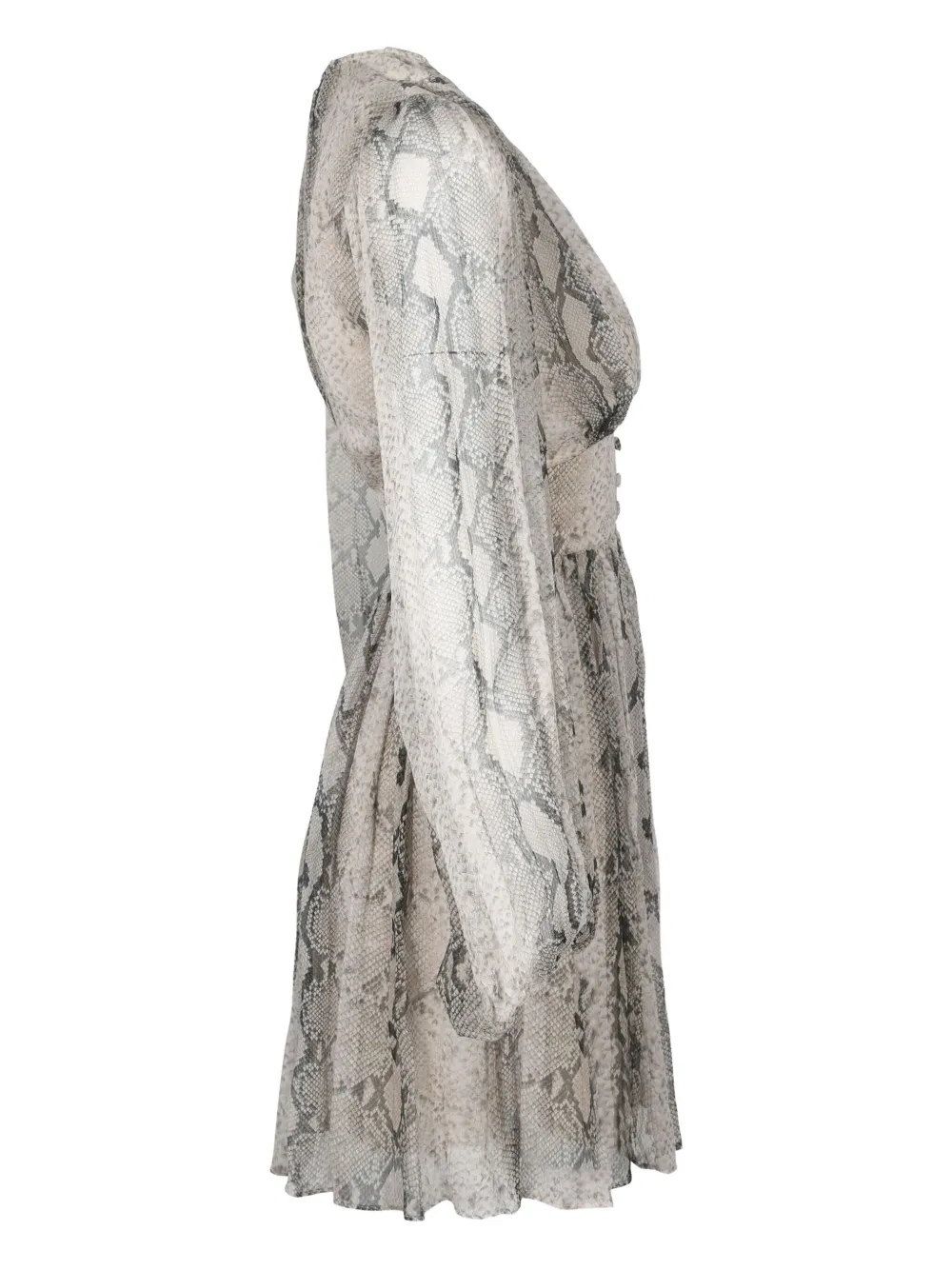 ZIMMERMANN snakeskin-print silk romper - Beige