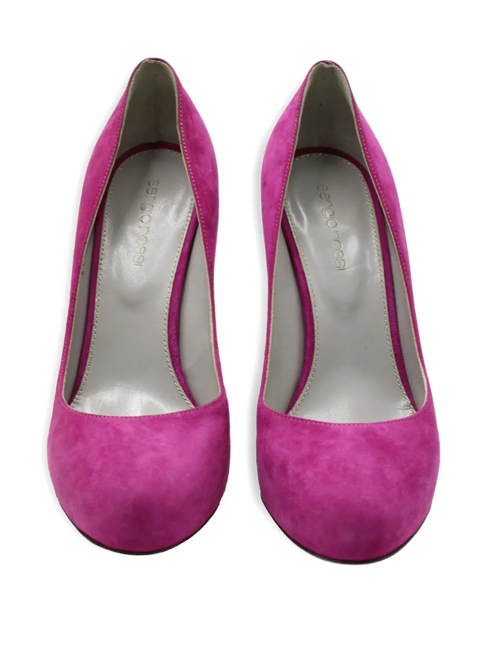 Pre-owned Sergio Rossi Vintage Suede Heeled Pumps In Pink