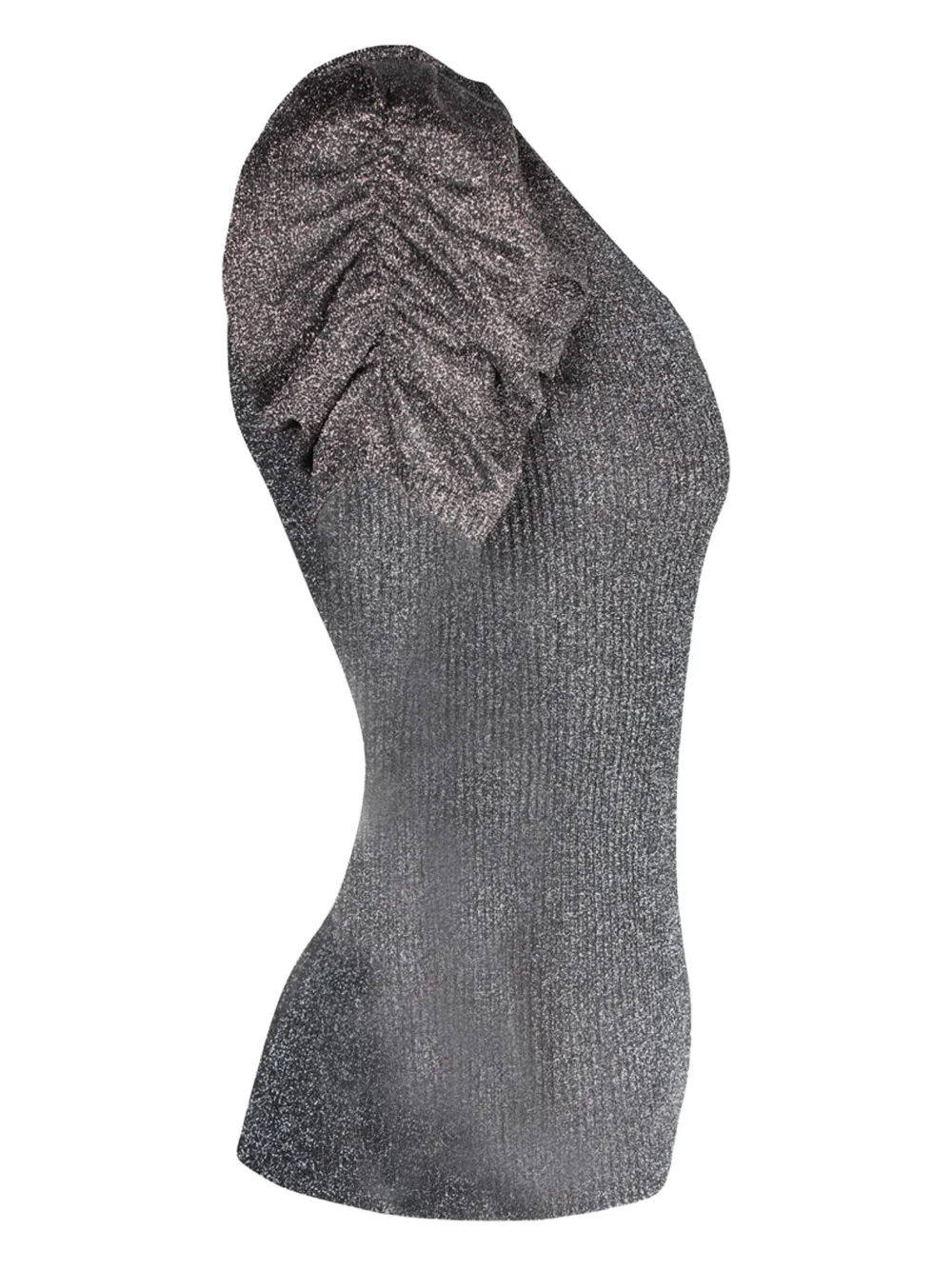 SANDRO puffed-sleeve stretch-knit top | Image 2