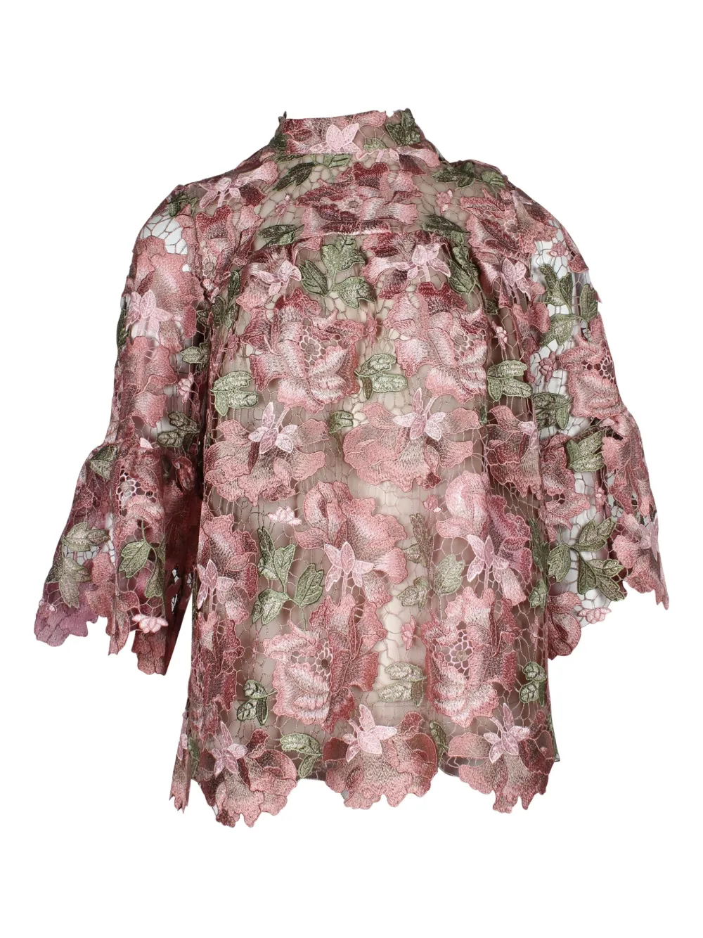 Anna Sui Vintage بلوزة بدانتيل زهور | Image 2