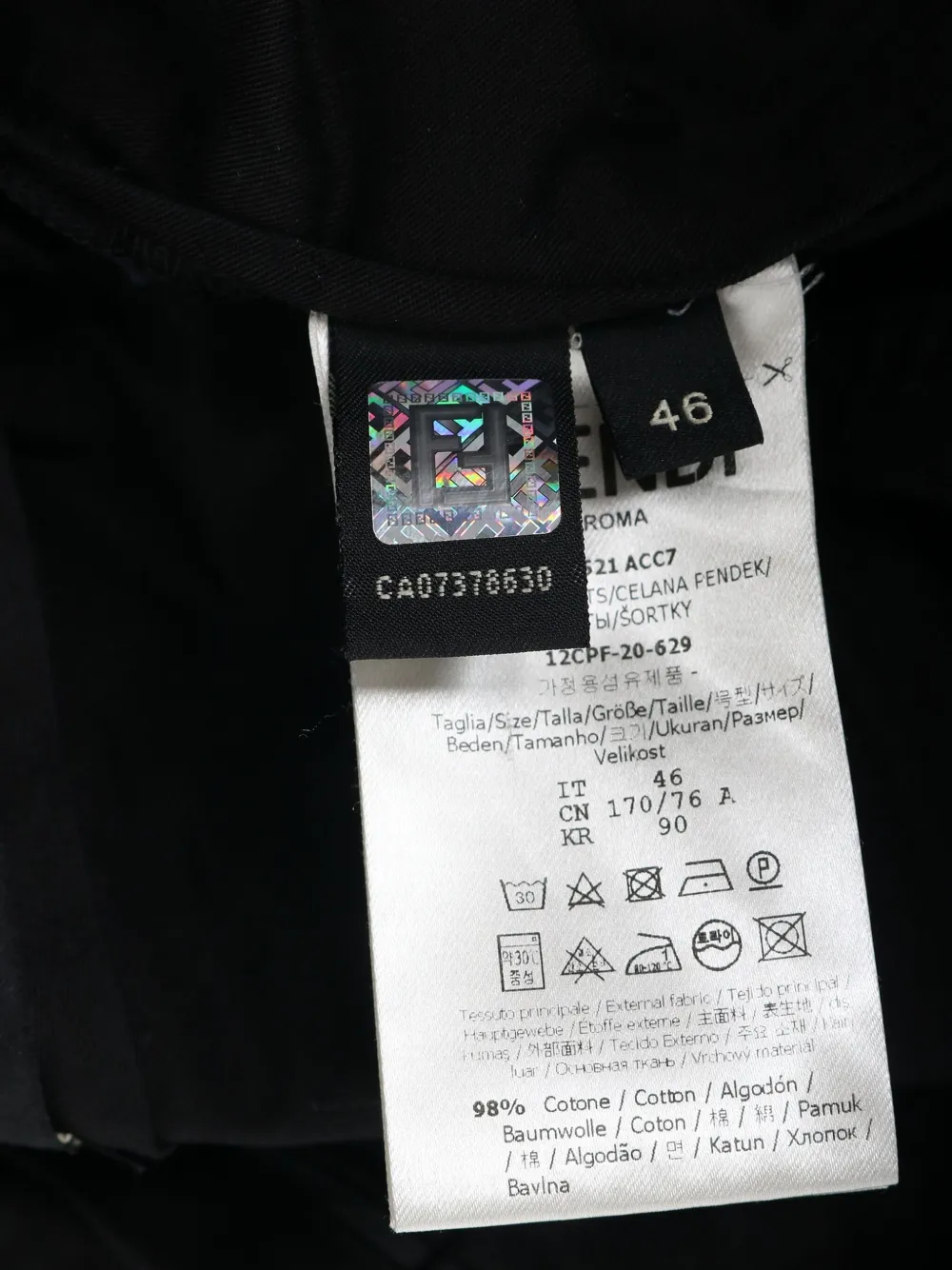 Pre-owned Fendi Logo-patch Shorts In Black