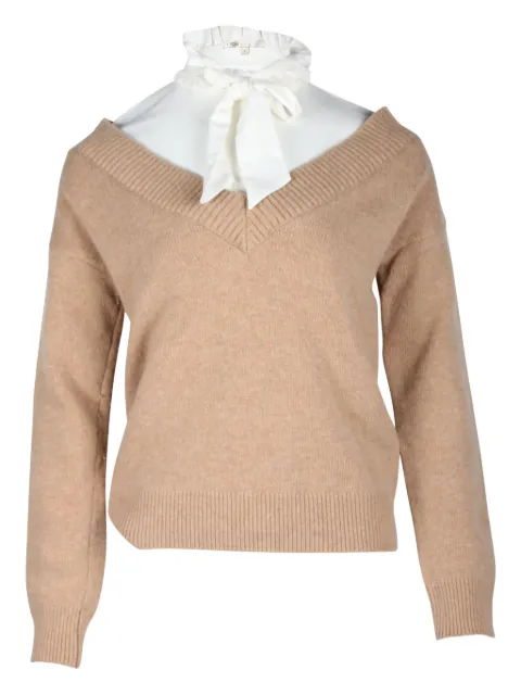 Maje tie-neck wool sweater