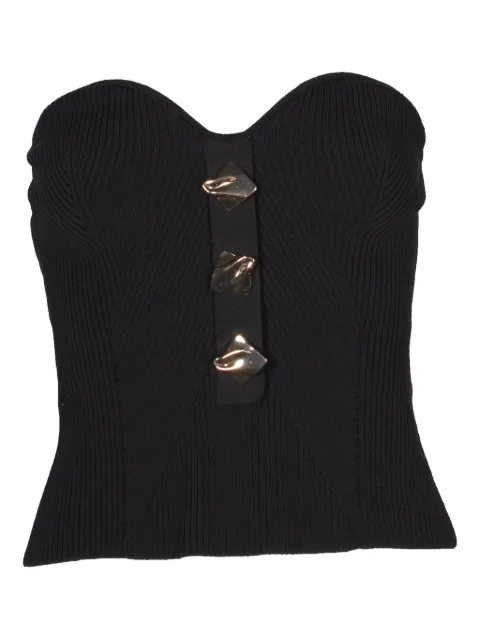 Self-Portrait ribbed strapless top