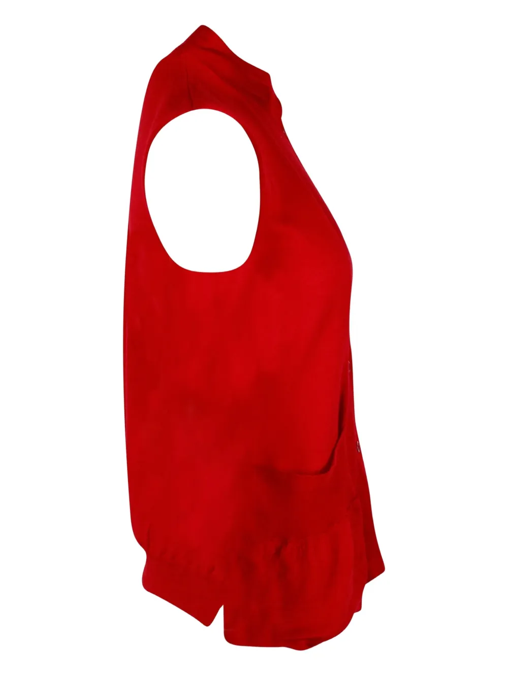 Pre-owned Marni Mock-neck Buttoned Vest In Red