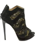 Nicholas Kirkwood lace-panel platform boots - Black