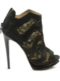 Nicholas Kirkwood lace-panel platform boots - Black