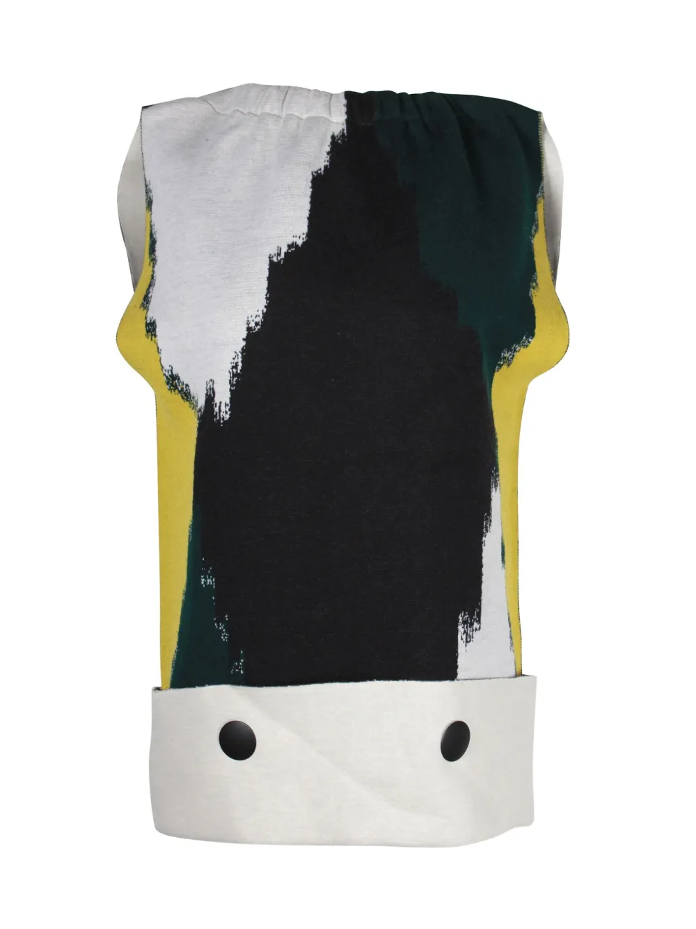 Pre-owned Marni Intarsia-knit Top In Black