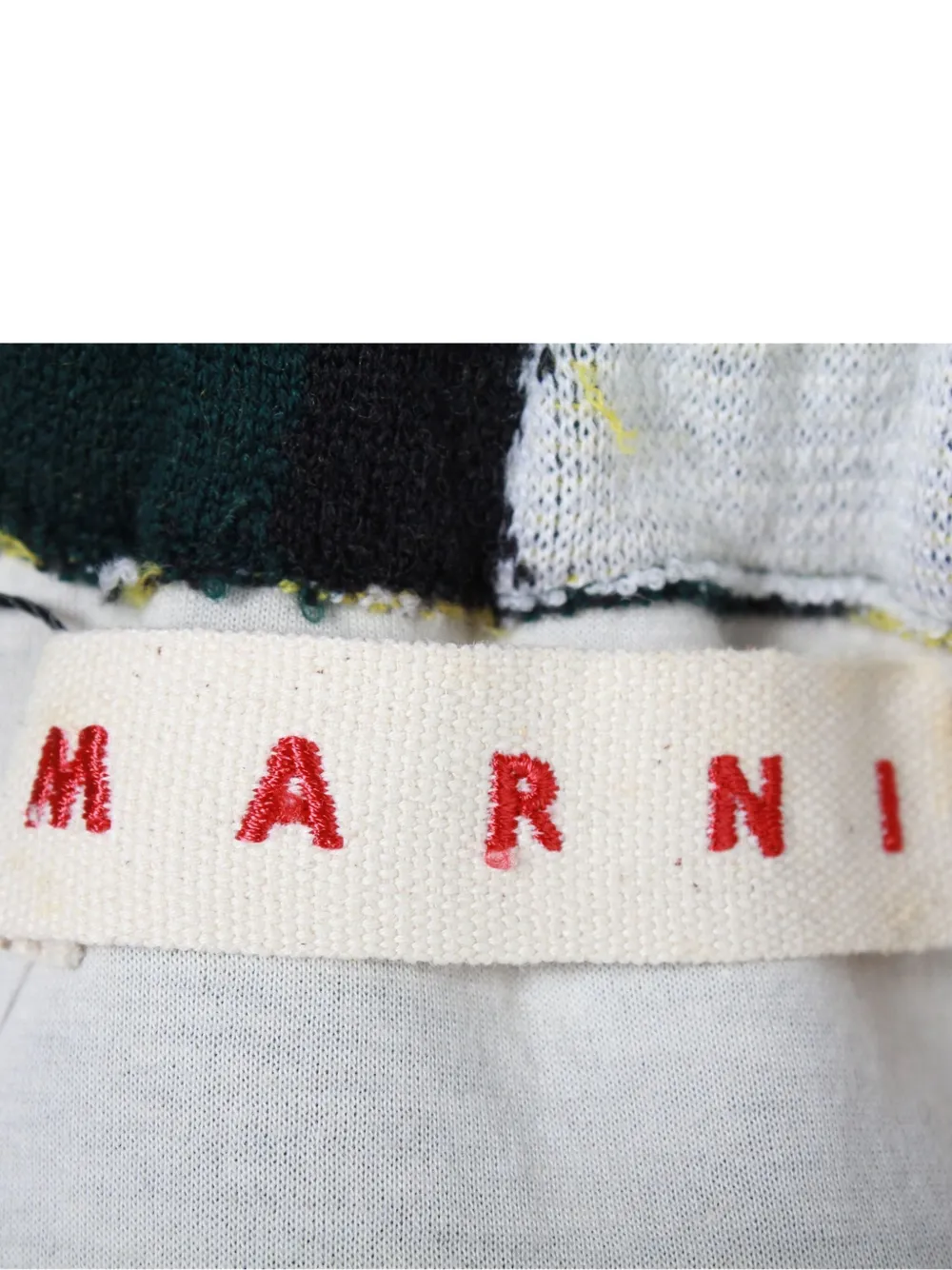 Pre-owned Marni Intarsia-knit Top In Black