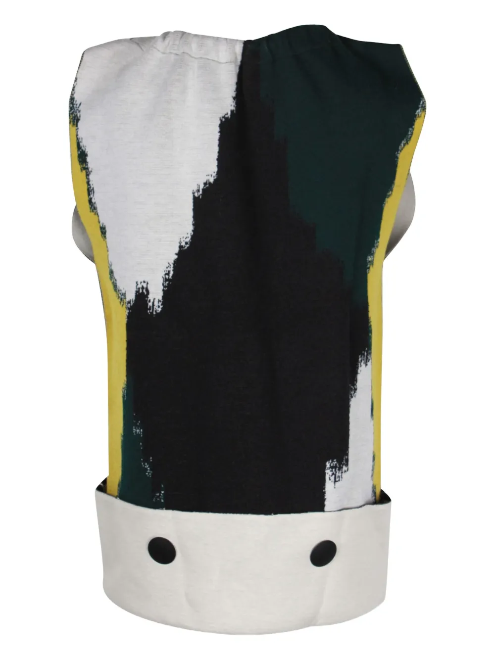 Pre-owned Marni Intarsia-knit Top In Black