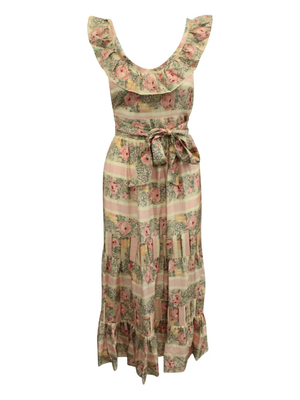 LoveShackFancy Joanne ruffle tiered mini dress | Neutrals | Image 1