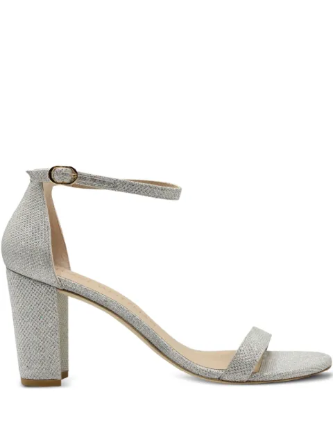 Stuart Weitzman Nearly Nude glitter sandals