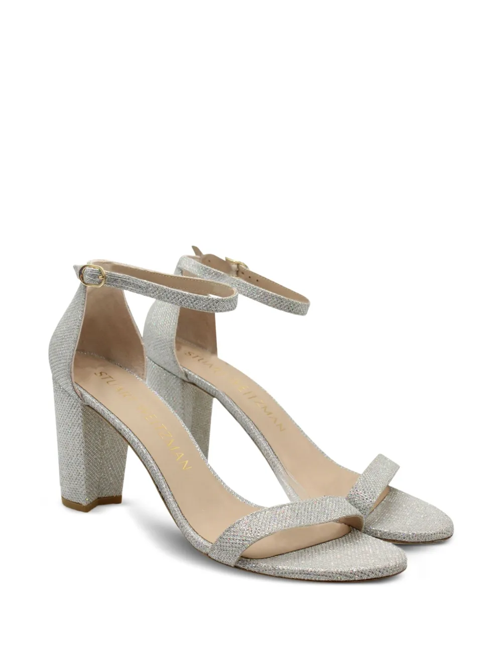 Stuart Weitzman Nearly Nude glitter sandals | Image 2